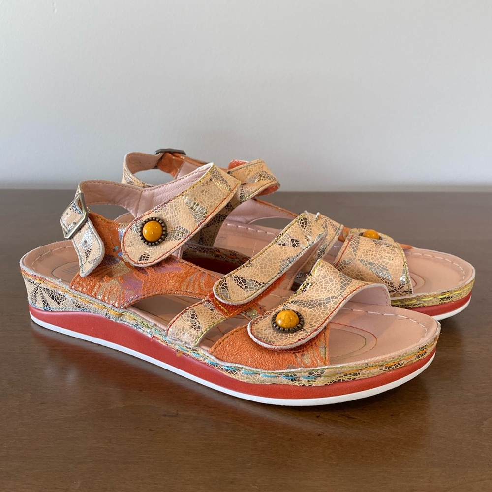 L’Artiste by Spring Step Payoka Wedge Sandal Size 38 (7.5-8)
